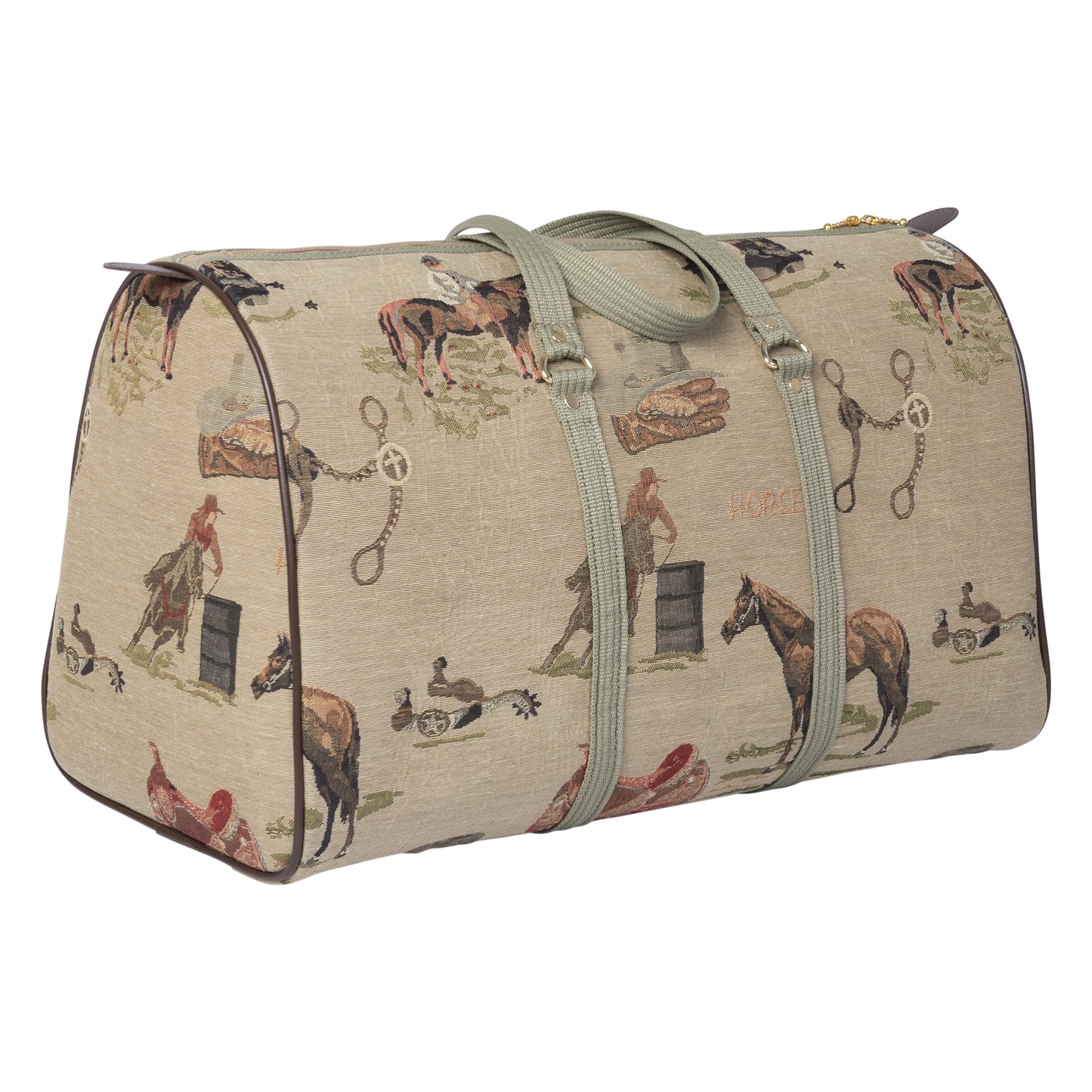 Huntley Equestrian Tapestry Duffle Bag - Western Equestrian Style