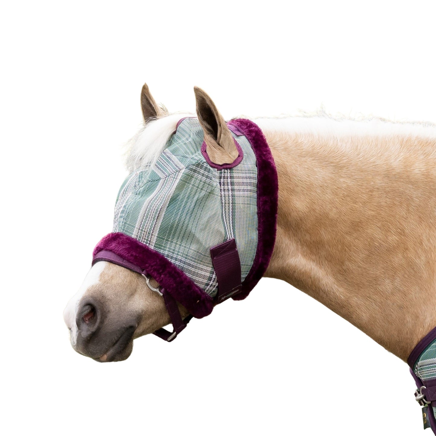 Kensington 73% UV Pony Fly Mask with Fleece Trim & Dual Ear Openings