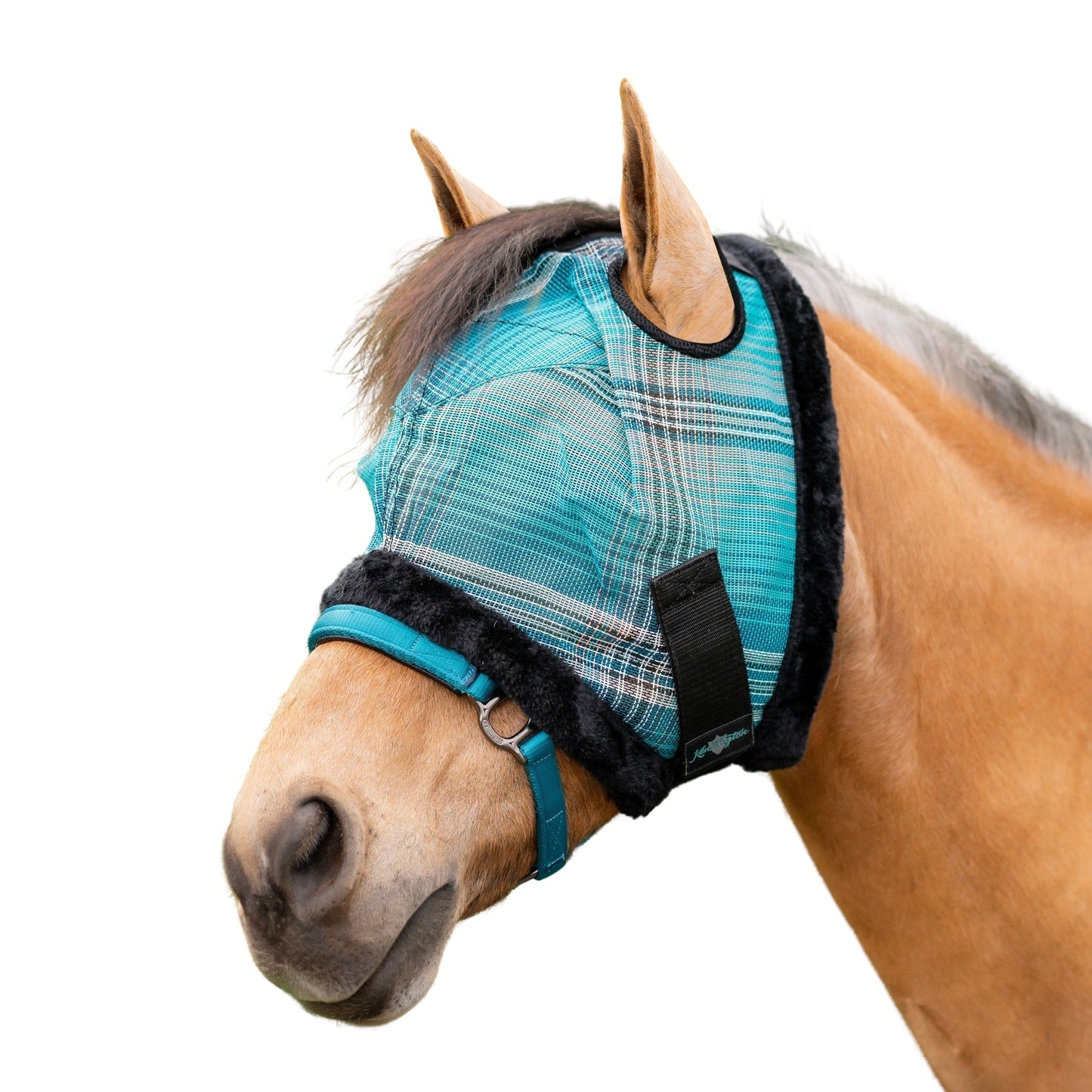 Kensington 73% UV Pony Fly Mask with Fleece Trim & Dual Ear Openings