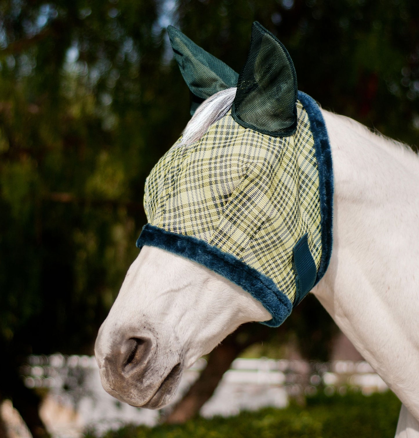 Kensington 73% UV Fly Mask with Fleece - Soft Mesh Ears & Forelock Opening