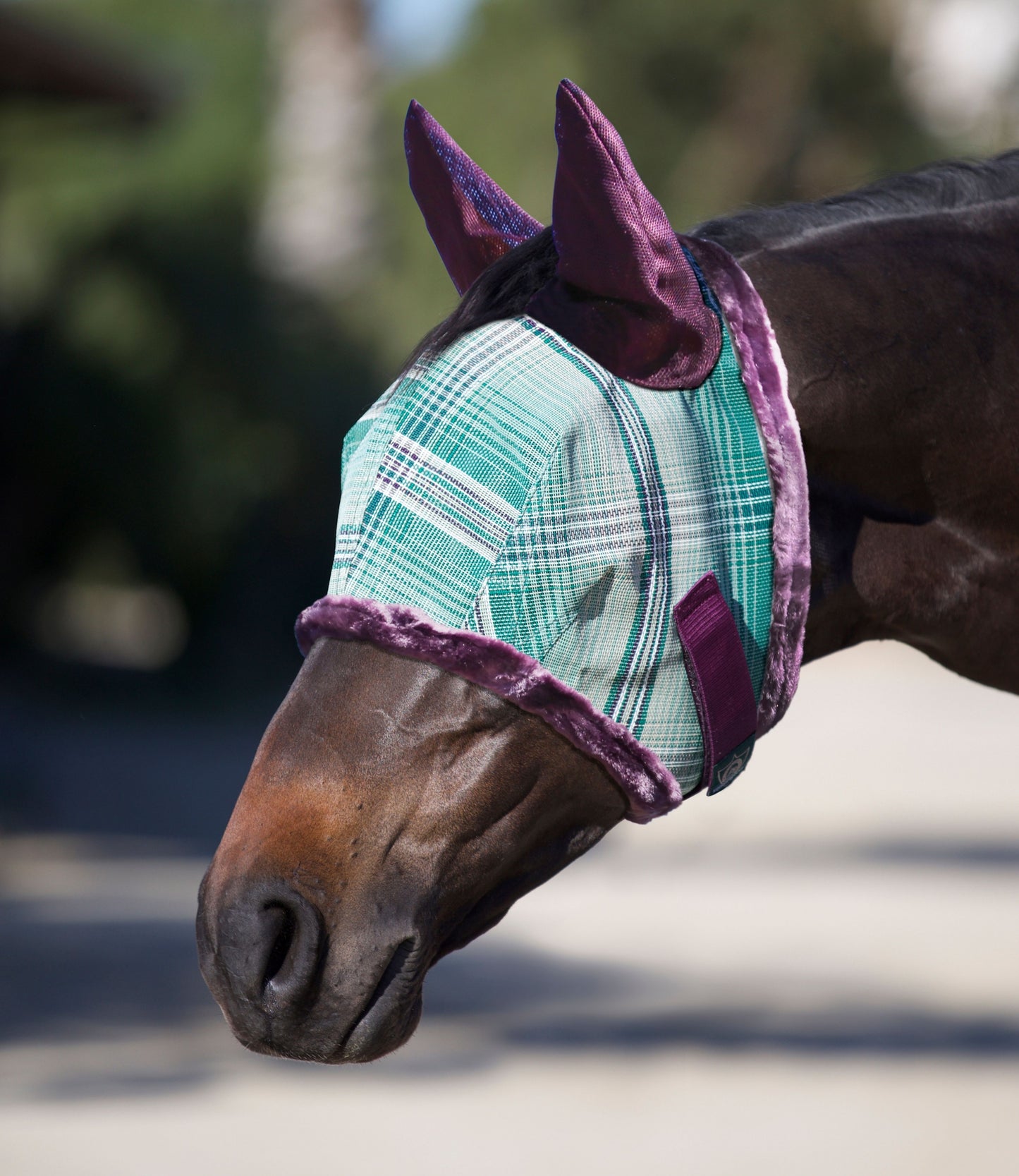 Kensington 73% UV Fly Mask with Fleece - Soft Mesh Ears & Forelock Opening