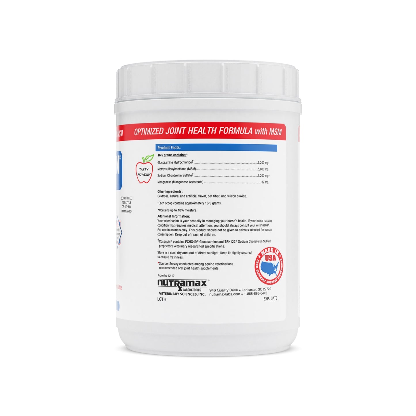 Nutramax Cosequin Optimized with MSM Joint Health Supplement for Horses - Powder with Glucosamine and Chondroitin