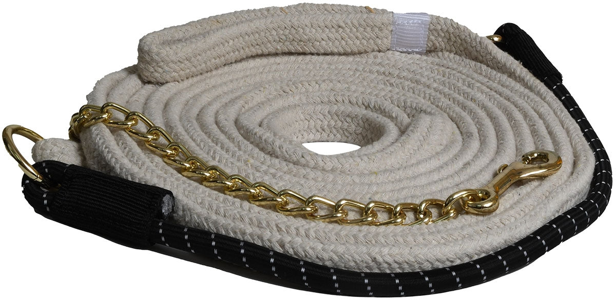 Mustang Cotton Lunge Line with Bungee and Chain