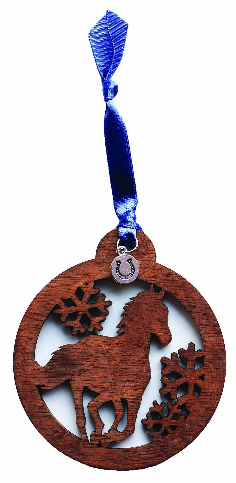 Kelley Snowflake Horse Wood Ornament