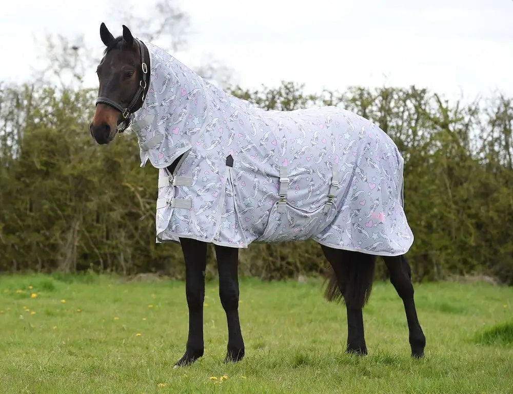 Saxon Mesh Combo Neck Fly Sheet with Belly Wrap