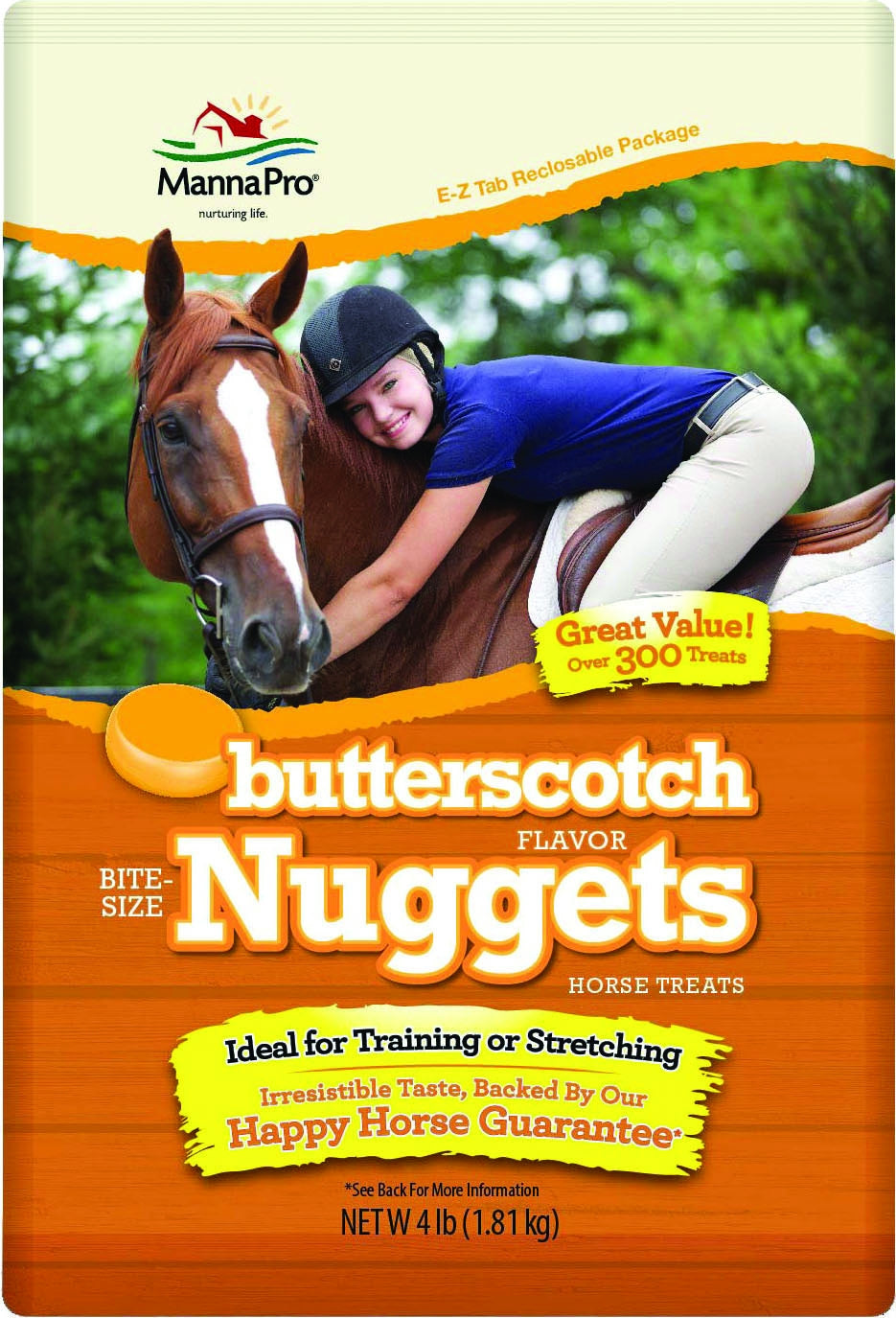 Manna Pro Bite-Size Nuggets Horse Treats - 4 LB