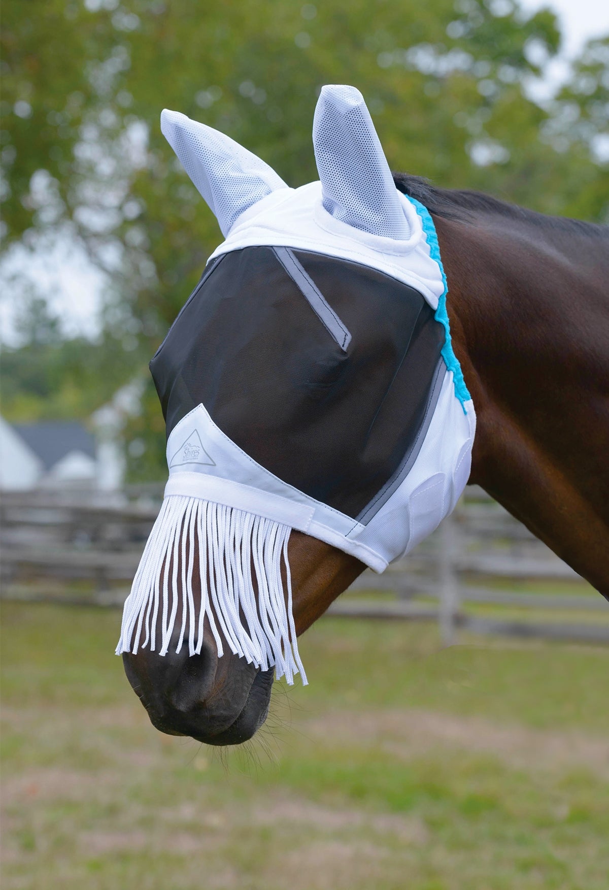 Shires Fine Mesh Fly Mask With Nose Fringe