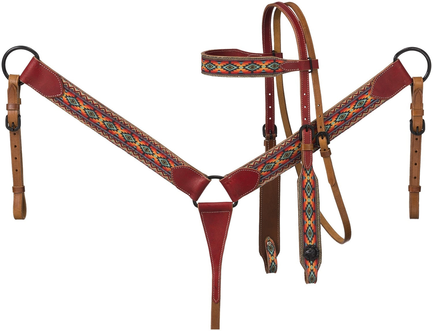 Tough-1 Miniature Printed Brow Headstall and Breastcollar Set