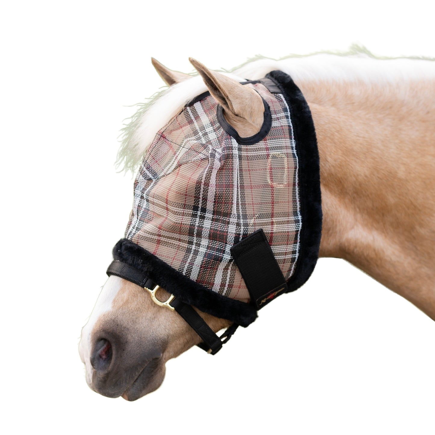 Kensington 73% UV Pony Fly Mask with Fleece Trim & Dual Ear Openings