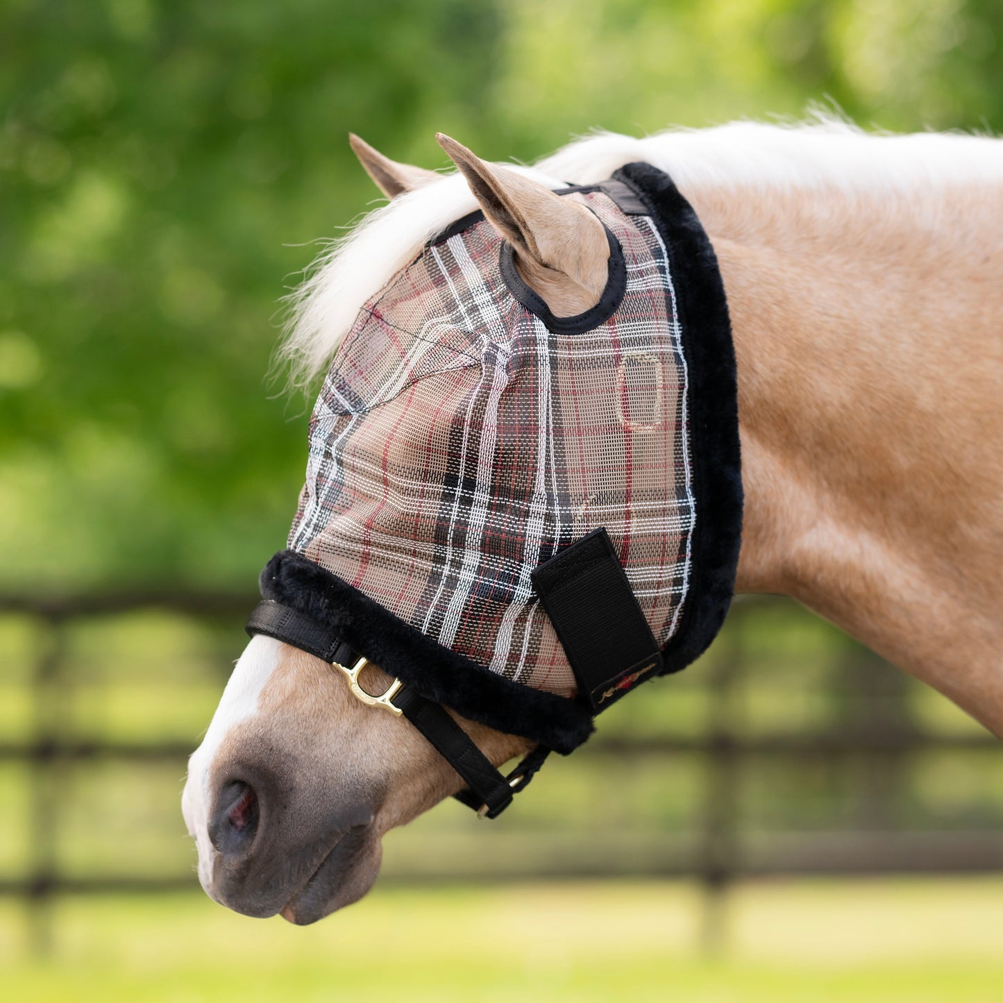 Kensington 73% UV Pony Fly Mask with Fleece Trim & Dual Ear Openings