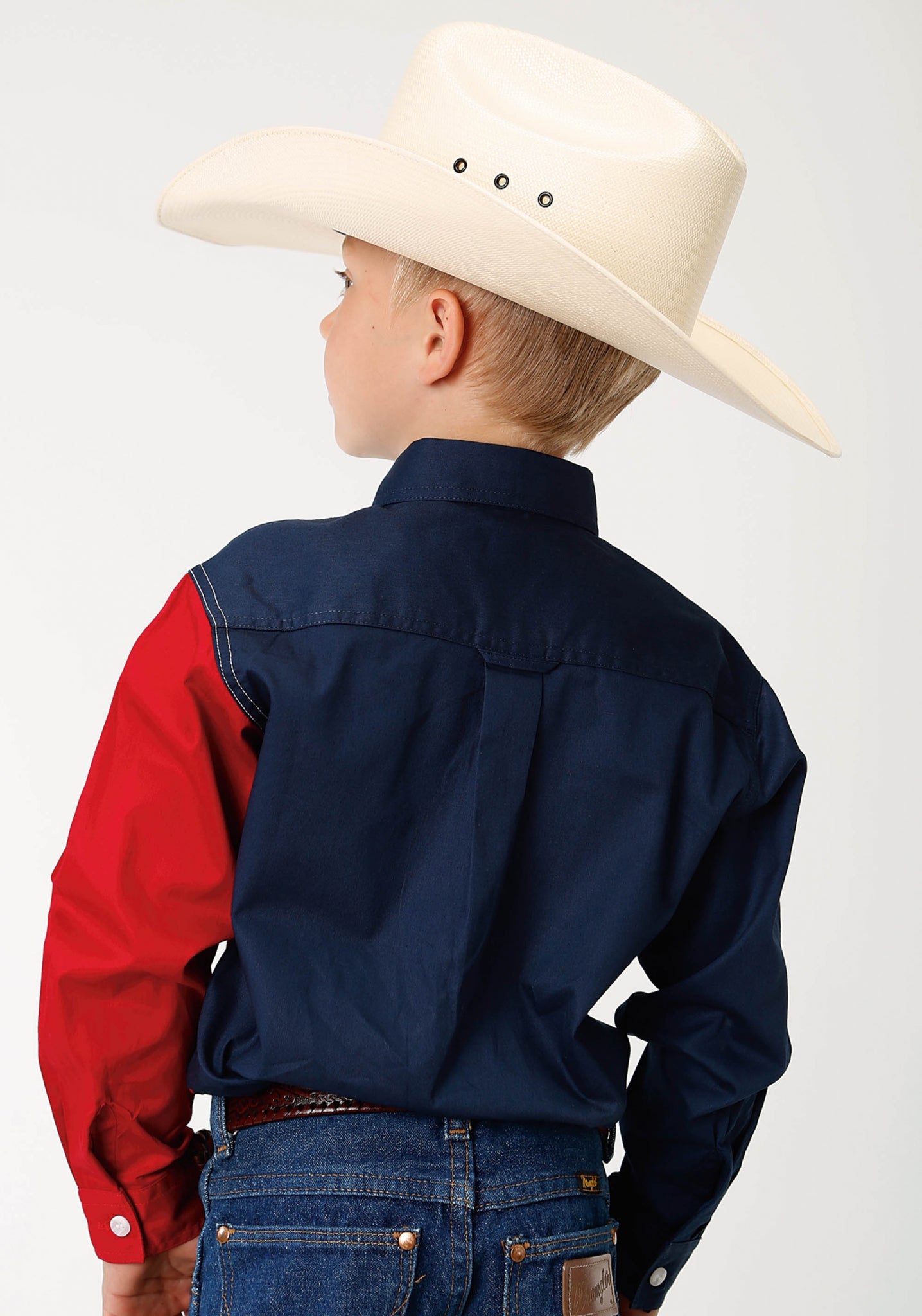 Roper Boys Texas Pieced Flag Western Shirt