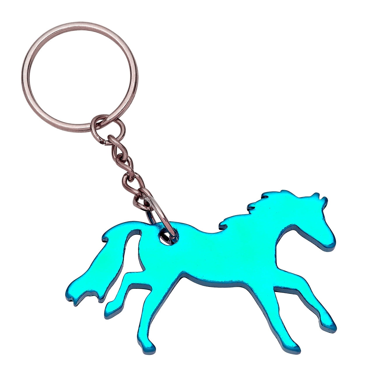 Lila Galloping Horse Key Chain