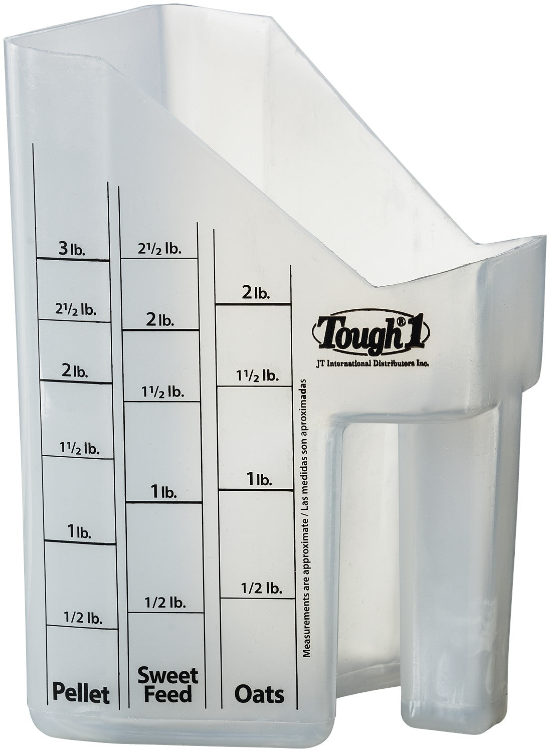 Tough-1 Feed Scoop with Measurements