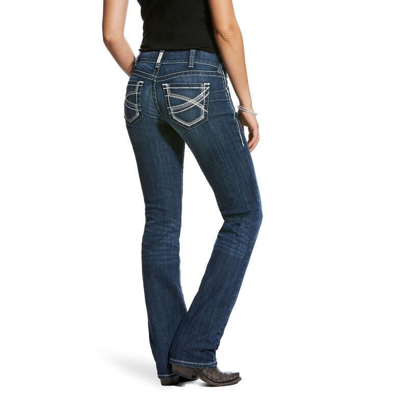 Ariat Ladies R.E.A.L. Mid Rise Stretch Ivy Stackable Straight Leg Jeans