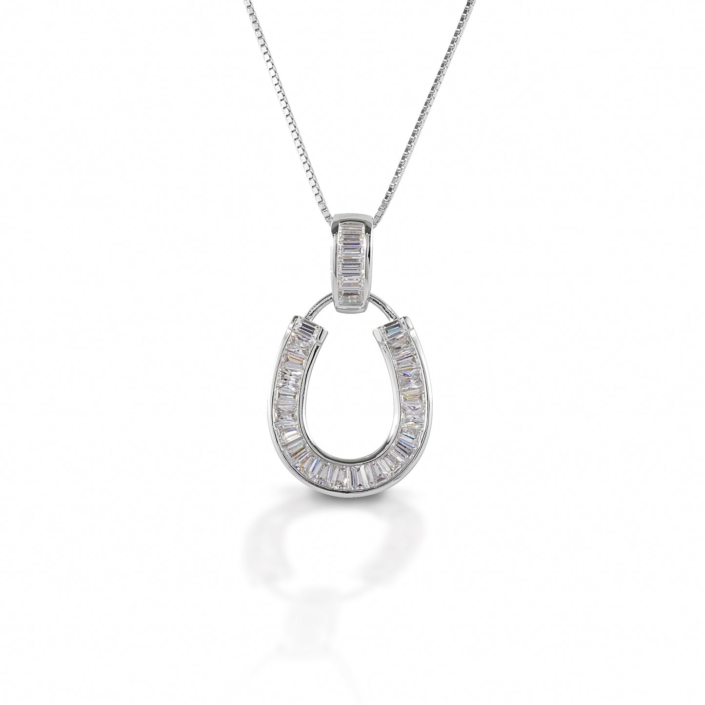 Kelly Herd Baguette Horseshoe Necklace