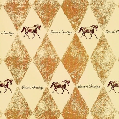 Holiday ''Harlequin Horses'' Gift Wrap